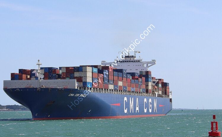 CMA CGM AQUILA Container Ship (9410741) Ow-CMA-CGM Shipping Inc Blt-2009 Hyundai HI South Korea Gt-131,332 Dwt-128'550 Southampton Water Hampshire UK-2025 Order No OCT826