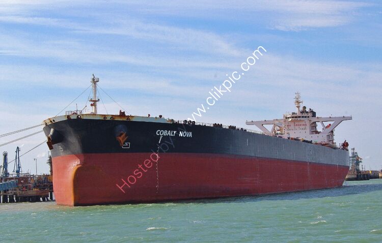 COBALT NOVA VLCC Tanker (9534028 Ow-Ocean Tankers Singapore Dwt-318757 Lgt-333Mts(1098ft-Beam-60.5Mts(199.6ft) Blt-2011 Waigaoqiao SB China Fawley Oil Refinery Hampshire UK 2025 Order No-PVT654