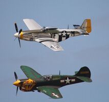 CURTISS P40K WARHAWK 210256-N401WH & NORTH AMERICAN P51D MUSTANG 414711 NL151HR Lakeland Regional Airport Central Florida USA 2015 Order Number-GMF24