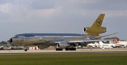 DOUGLAS DC10-30 Condor Flugdienst D-ADPO (46595) Miami International Apt Florida USA 1990 Order Number RB36