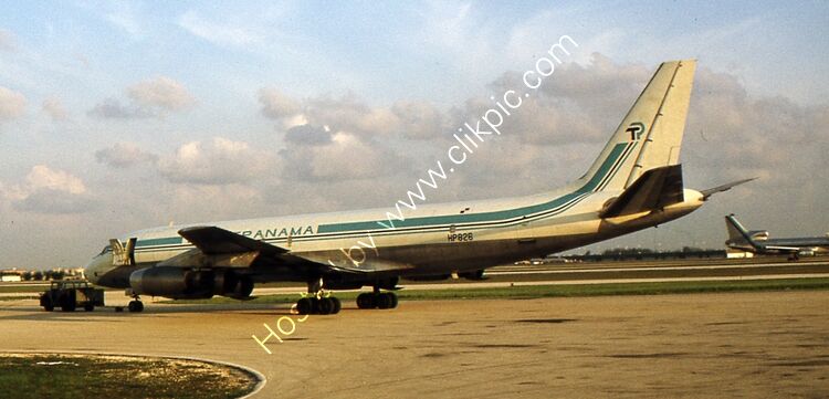 DOUGLAS DC8-21F Trans Panama HP826 (45298) Miami International Apt Florida USA Parted out at Miami USA 1985 Order Number RB16