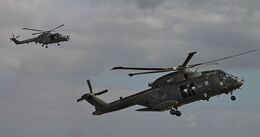 EH101 Merlin HC3 And Augusta Westland Wildcat AH1 RNAS Yeovilton Somerset GB 2015 Order Ref AGH 5