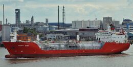 HAPPY BIRD Gas Tanker 9197727 Port Of Rotterdam Holland 2015 Order Number GT156