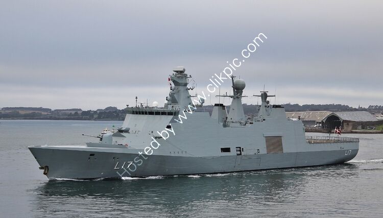 HDMS ESBERN SNARE L17 Dock Landing & Assault Ship Royal Danish Navy Leaving RN Dockyard Devonport Plymouth Devon UK 2020 Order Number-RDNAMP1