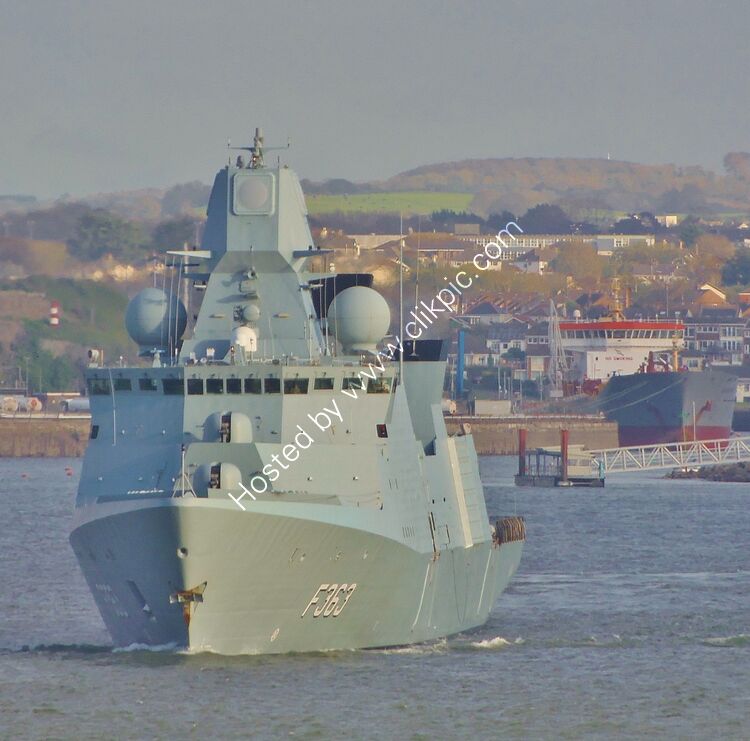 HDMS NIELS JUEL F363 Iver Hiulfedt Class Frigate Royal Danish Navy Plymouth Sound Plymouth Devon UK 2022 Order Number RDNFRG5