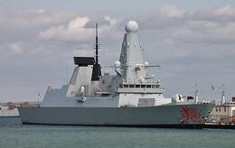 HMS DRAGON D35 Royal Navy Daring Class Type 45 Destroyer RN Dockyard Portsmouth Harbour Portsmouth Hampshire UK 2021 Order Number RNGB(DTY)-98