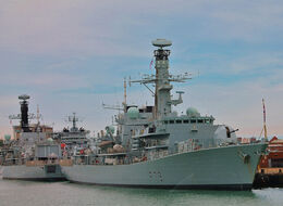 HMS Portland F79 British Royal Navy Duke Class Frigate RN Dockyard Portsmouth GB 2021 Order Ref - RNGB(FRG)-190