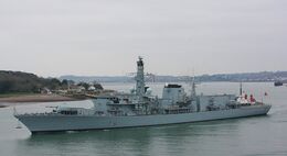HMS SUTHERLAND F81 Duke Class Type 23 Frigate Leaving RN Dockyard Devonport Plymouth Devon UK 2025 Order No RN.F466