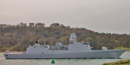 HNLMS TROMP F803 Royal Netherlands Navy De-Zeven Class Frigate Entering The River Tamar For RN Dockyard Devonport Plymouth Devon UK 2022 Order Number RNN-104
