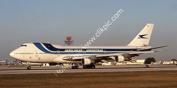 BOEING 747-287B Aerolineas Argentinas Con Number & Reg Unknown Miami International Apt Florida USA 2003 Order Number RB149