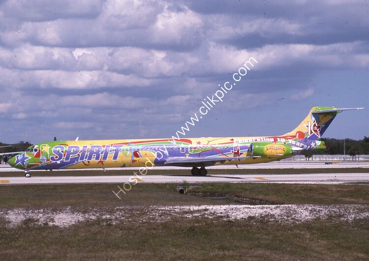 DOUGLAS DC9-83 Spirit Airlines N814NK (49619) Ft Lauderdale Apt Florida USA 2000 Order Number RB193