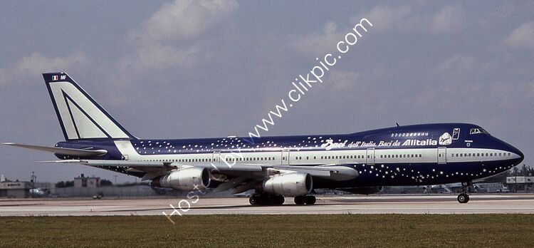 BOEING 747-243B(SCD) Alitalia I-DEMF (22508) Los Angeles International Apt California USA 2002 Order Number RB195