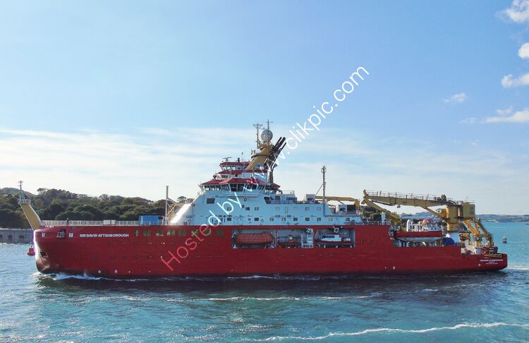 RSS SIR DAVID ATTENBOROUGH Ow-Natural Enviroment Research Council Op-British Antartic Research Council Gt-15609 Length-423ft Blt-2021 RN Devonport Dyard Plymouth Devon UK 2025 Order No-RSV 99