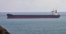 Ref-BC(NG)125 Mineral Honshu Bulk Carrier Anchored Off The Lizard Peninsular Cornwall Gt Britain 2015 (C)All Copyrights Apply RLT Aviation And Maritime Images opt