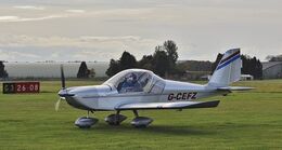 Ref-EST39 Evektor EV97 Eurostar G-CEFZ Cotswold Airport Gloucestershire Gt Britain 2010 (C)RLT Aviation And Maritime Images 2020 opt