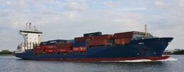 Ref FCT-121 India Container Feeder Ship Port Of Rotterdam Holland 2015 (C)RLT Aviation And Maritime Images 2018 opt