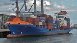 Ref-FCT65 Ranger Container Feeder Ship Southampton Docks Hampshire Gt Britain 2017 (C)RLT Aviation And Maritime Images 2018 opt