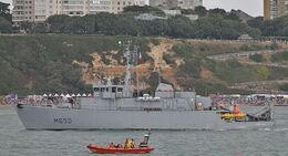 Ref-FN3 Sagittaire M650 French Navy Mine Counter Measures Vessel Bournemouth Bay Hampshire Gt Britain 2014 (C)All Copyrights Reserved RLT Aviation And Maritime Images opt