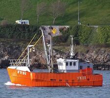 Ref-TFY1 Manx Ranger FY-91 Having Left Sutton Harbour Plymouth Devon GB Port Of Registry Fowey 2018 (C)RLT Aviation And Maritime Images-2020 opt
