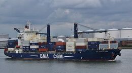 Ref-GCT36 CMA-CGM Platon Geared Container Ship Vlaardingen Port Of Rotterdam Holland 2015 (C)RLT Aviation And Maritime Images 2018 opt