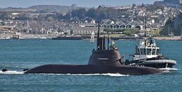 Ref-GNSUB4 U33 Type 212A-(S183) Submarine German Navy Plymouth Sound Plymouth Devon Gt Britain 2020 (C)RLT Aviation And Maritime Images 2020 opt