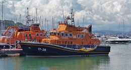 Ref-LBRV26 RNLB Daniel L Gibson 17-38 RNLI Severn Class Lifeboat Port Of Brixham Devon Gt Britain 2020 (C)RLT Aviation And Maritime Images 2020 opt