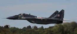 Ref-M29-48 MIG 29 Fulcrum (Mikoyan Gurevich) Polish Air Force 56 RAF Fairford Gloucestershire GB 2015 (C)RLT Aviation And Maritime Images 2018 opt