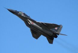 Ref-M29-77 MIG 29 Fulcrum (Mikoyan Gurevich) Polish Air Force 56 RAF Fairford Gloucestershire GB 2015 (C)RLT Aviation And Maritime Images 2018 opt