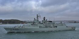 Ref-NRP3 NRP Corte Real F332 Frigate Portugese Navy Leaving RN Devonport Dockyard Plymouth Devon GB 2020 (C)RLT Aviation And Maritime Images 2020 opt