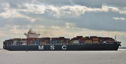Ref OCT-264 MSC Al Ghero Container Ship Felixstowe Suffolk Gt Britain 2017 (C)RLT Aviation And Maritime Images 2018 opt