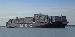 Ref OCT-317 MSC Anna Container Ship Felixstowe Docks Suffolk Gt Britain 2017 (C)RLT Aviation And Maritime Images 2018 opt