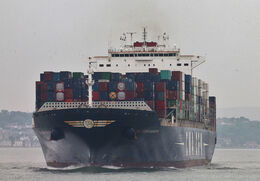 Ref-OCT511 CMA CGM Samson Container Ship Port Of Felixstowe Suffolk Gt Britain 2016 (C)RLT Aviation And Maritime Images 2018