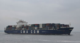 Ref-OCT512 CMA CGM Samson Container Ship Port Of Felixstowe Suffolk Gt Britain 2016 (C)RLT Aviation And Maritime Images 2018