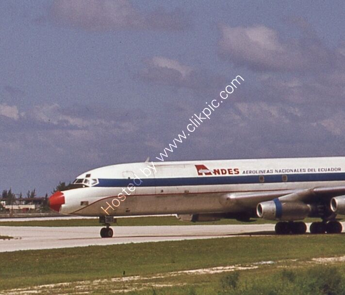 Ref-RB12 Douglas DC 8-33F ANDES-Aerolineas Nacionales del Ecudor Identity And Date Unknown Miami Apt Florida USA