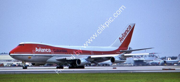 BOEING 747-259B SCD Avianca-Aerovias Nacionales de Colombia SA HK2300 (N-Cartagena de Indias) (21730) Miami International Apt Florida USA 2018 Order Number RB13