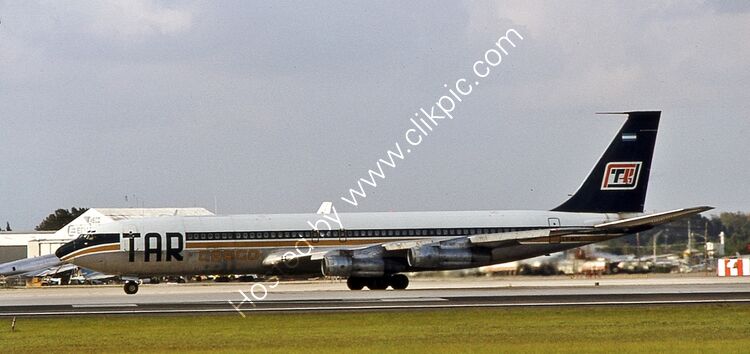 BOEING 707-338C TAR Aerolineas Argentina LV-MZE (19297) Miami International Apt Florida USA 1979 Order Number RB23