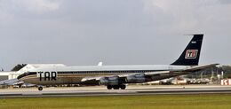 BOEING 707-338C TAR Aerolineas Argentina LV-MZE (19297) Miami International Apt Florida USA 1979 Order Number RB23
