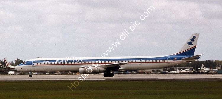 DOUGLAS DC8-61 Capital International Airways N8762 (46038) Miami International Apt Florida USA 1981 Order Number RB24