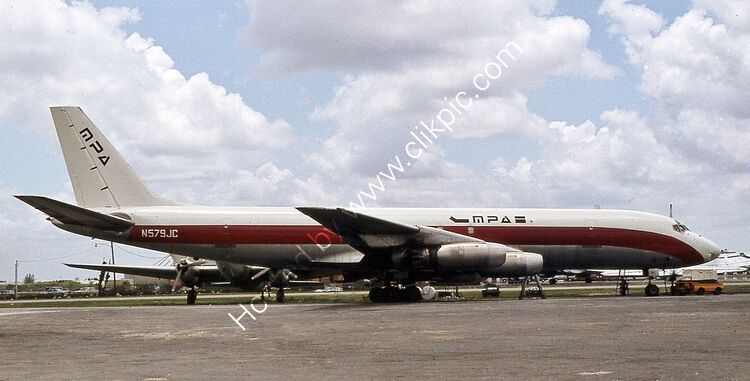 DOUGLAS DC8-21F Michigan Peninsula Airways N579JC (45289) Miami International Apt Florida USA Date Unknown Order No RB25