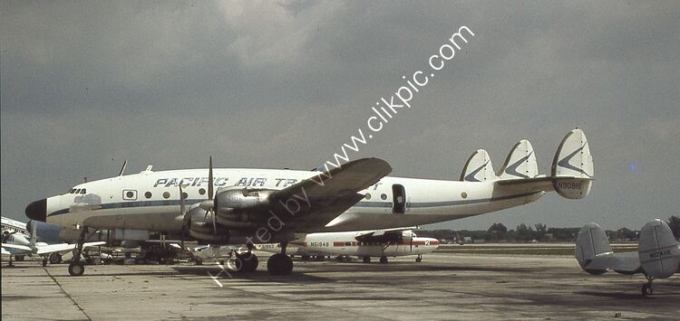 LOCKHEED L049 CONSTELLATION Pacific Air Transport N90816 (2078) Opa Locka Apt Miami Florida USA 1987 Order Number RB57
