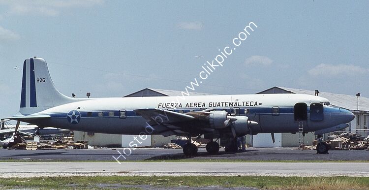DOUGLAS DC6BF Guatemala Air Force TG-WOP/926 (45539) Date Unknown Miami International Apt Florida USA  Order No RB63