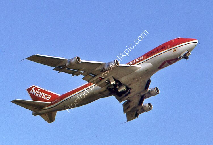 BOEING 747-259B SCD Avianca-Aerovias Naconales de Colombia HK2300 (N-Cartagena de Indias) (21730) Location Unknown Order Number RB7