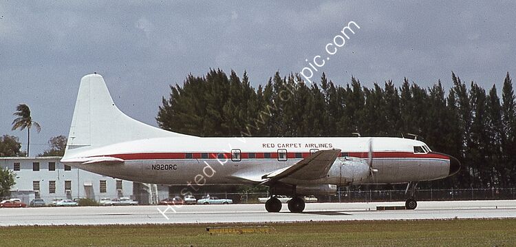 CONVAIR 340-440 Red Carpet Airlines N920RC (118) Miami International Apt Florida,USA Date Unknown Order Number RB81