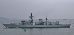 Ref-RNGB(FRG)-58 HMS Lancaster F229 Type 23 Duke Class Frigate Royal Navy Leaving RN Devonport Dockyard Plymouth For Plymouth Sound Gt Britain 2020 (C)RLT Aviation And Maritime Images 2020 opt