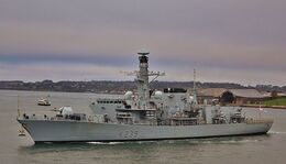 Ref-RNGB(FRG)116 HMS Richmond F239 Duke Class Type 23 Frigate Royal Navy Leaving Devonport Dockyard Plymouth Devon Gt Britain 2020 (C)RLT Aviation And Maritime Images 2020 opt