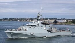 Ref-RNGB(MCM)20 HMS Trent P224 River Class MCM Vessel Leaving RN Dockyard Devonport Plymouth Devon 2020 (C)RLT Aviation And Maritime Images 2020 opt