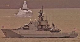 Ref RNGB(MCM)3 HMS Severn P282 River Class Mine Counter Measures Vessel Royal Navy Plymouth Sound Devon Gt Britain 2014 (C)RLT Aviation And Maritime Images 2018 opt
