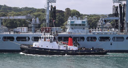 Ref-TSV254 SD Careful Guiding RFA Tidespring A136 Out Of Devonport Dockyard Plymouth Devon GB 2020 (C)RLT Aviation And Maritime Images 2020