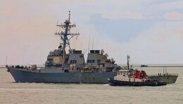 Ref-USS(D)7 USS Ross DDG71 Arleigh Burke Class Destroyer USN Plymouth Sound Plymouth Devon GB 2021 (C)Copyrights Reserved RLT Aviation And Maritime Images 2021