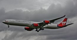Ref A340-4 Airbus A340-642 G-VMEG Virgin Atlantic Airways London Heathrow Airport Gt Britain 2012 (C)RLT Aviation And Maritime Images 2018
